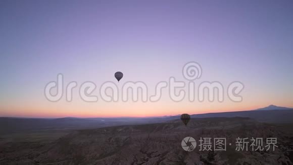 天空中的热气球视频