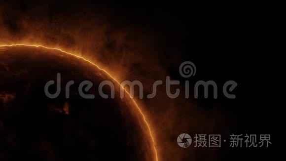 3D太阳/爆炸火球动画与音频-慢变焦