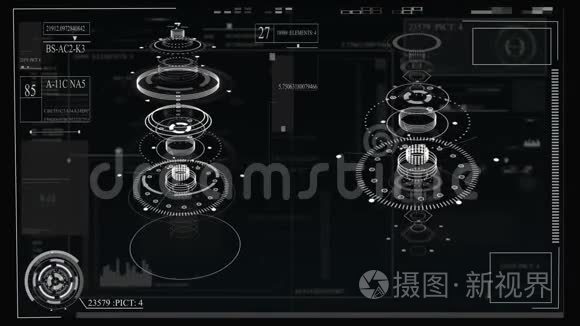 启发式界面设计.. 用于覆盖视频和创建游戏的HUD技术。 全息图