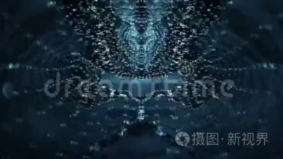 VJ循环-随机数字暗丛数据网络-抽象运动背景