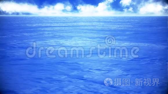 蓝海海洋全景循环动画背景视频