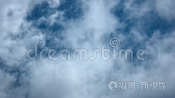 天空中白云的时光流逝片段视频