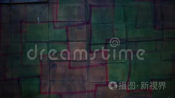 视频运动涂鸦广场网格前卫艺术视频