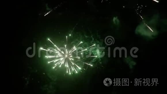 烟花在夜空中爆炸视频