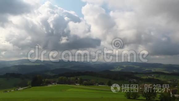 奥地利雨前的戏剧性景观视频
