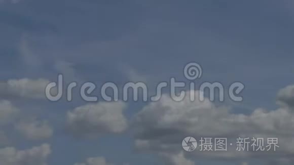 蓝天中的白云延时视频视频