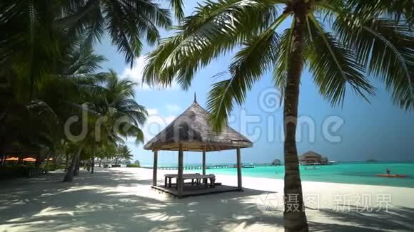 马尔代夫岛的沙滩视频