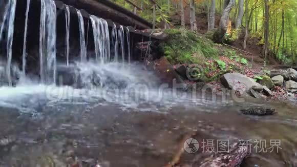 秋天山溪里的清水视频