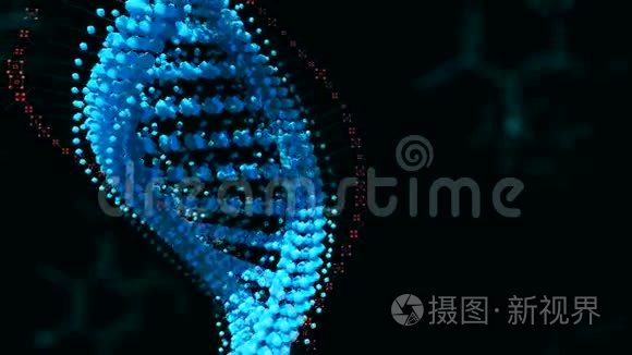 生物工程基因修饰转基因转基因生物.. 设计DNA概念。 黑暗的背景。