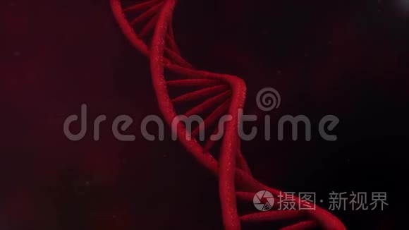 数字DNA。 旋转DNA链是由单个元素组装而成的。 基因工程科学理念..