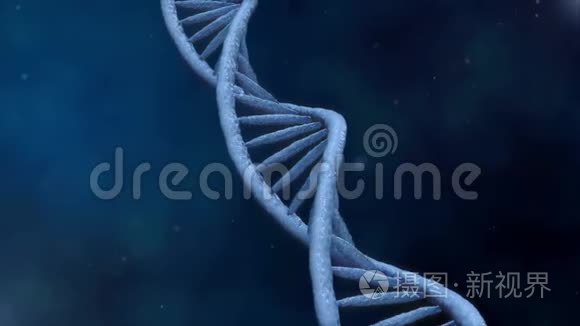 数字DNA。 旋转DNA链是由单个元素组装而成的。 基因工程科学理念..