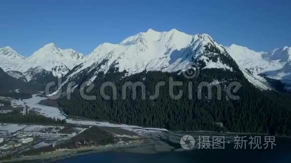 来自阿拉斯加的冬季风景