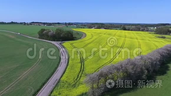 瑞典南部的鸟瞰图视频