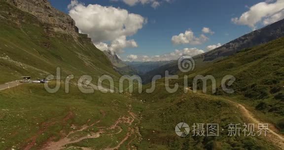 美丽的山景，高山路，瑞士