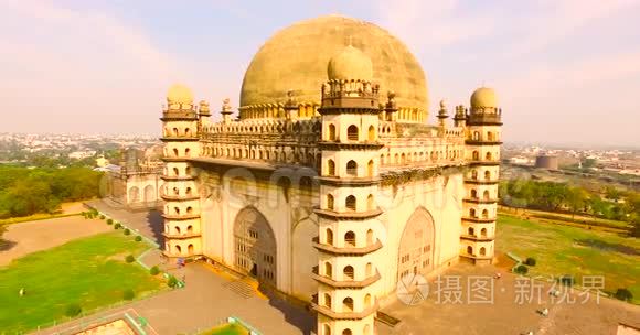 印度古代宫殿的鸟瞰图视频
