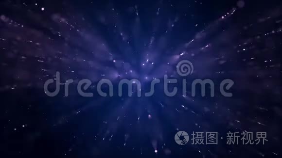 太空星星抽象的灯光是蓝色的