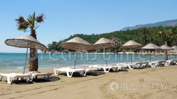 土耳其阿卡卡，海滩，日光浴，日常生活暑假旅游目的地