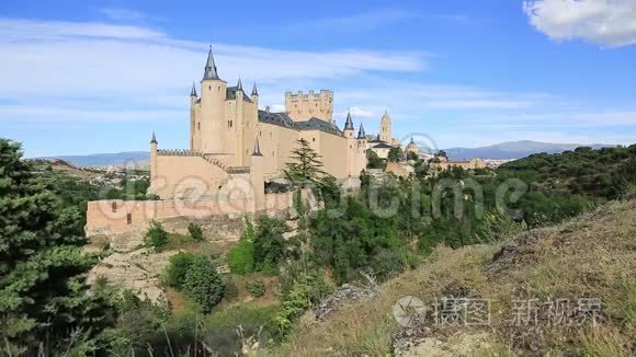 西班牙塞戈维亚的阿尔卡扎城堡视频