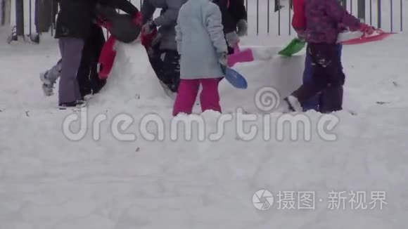 冬季趣味雪背景视频视频