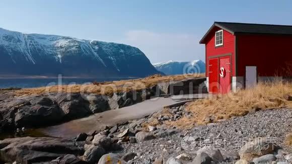 挪威西部海岸线的美丽景色视频