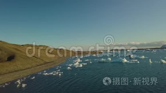 冰岛的冰湖视频