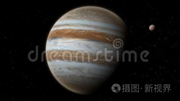 地球木星与欧罗巴从深空视频