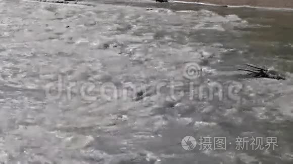 泰国的河流流过岩石视频