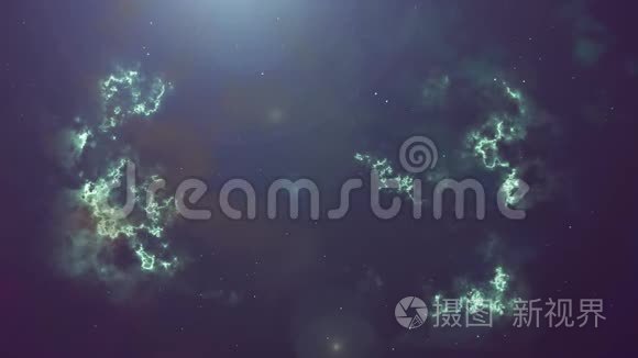 闪烁的星云和恒星的动画