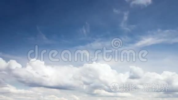 蓝天白云的时光流逝片段视频