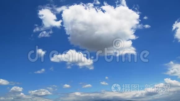 美丽的云彩天气美丽的蓝天视频