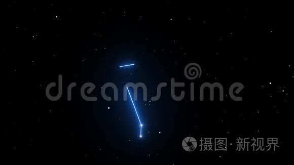 天秤座在美丽的星夜背景上