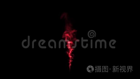 红烟蒸汽云循环图形元件视频