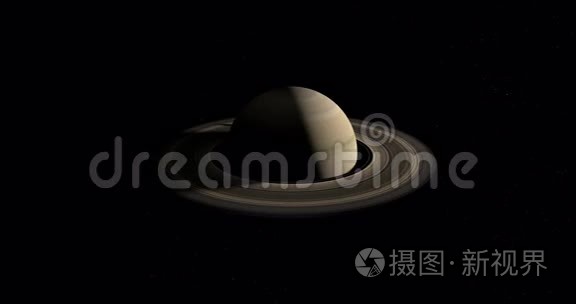 卫星或卫星轨道在土星环上视频