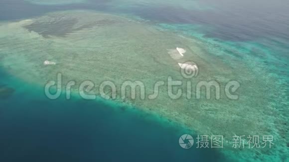 海洋中的海景珊瑚礁视频