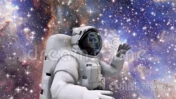 外层空间的宇航员视频