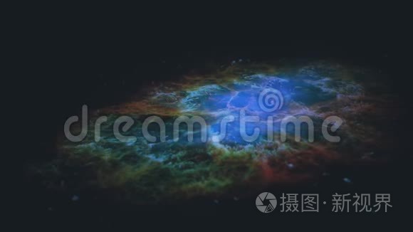 蟹状星云独特的粒子娱乐活动视频