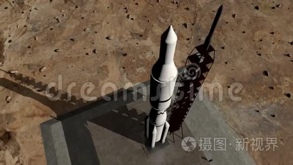 火箭发射特写动画视频