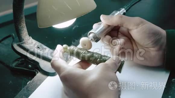 翡翠肾炎软玉加工绿石厂视频