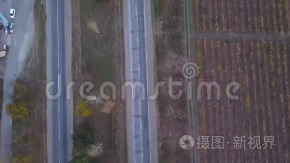 高速公路的空中射击。