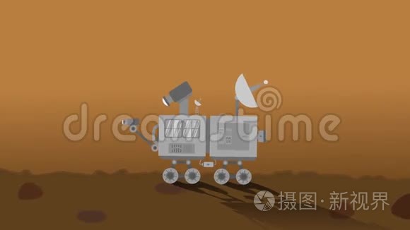 火星太空漫游者在白天收集数据视频