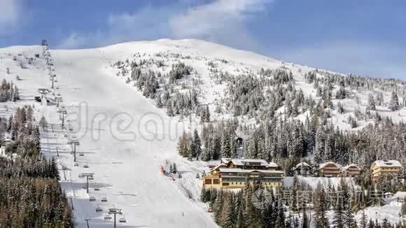 奥地利阿尔卑斯山滑雪胜地视频