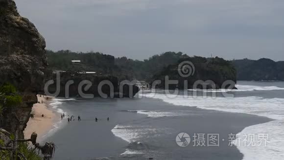 日惹南部瓦图科多克海滩视频