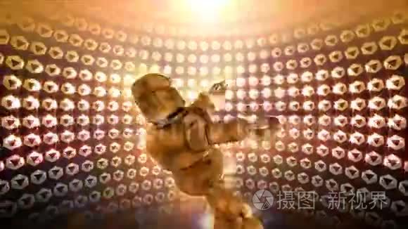 闪亮的迪斯科机器人舞蹈