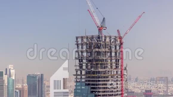 阿拉伯联合酋长国迪拜城市航空时代新现代摩天大楼的建造