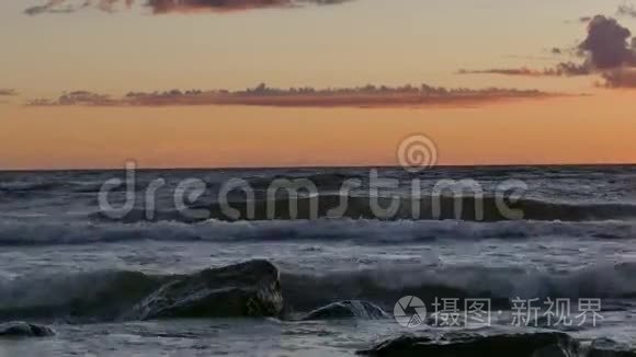 波罗的海沿岸日落视频