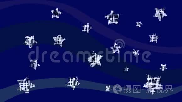 素描可爱的卡通星夜背景