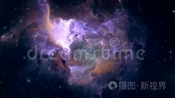 在超新星爆炸后飞越星云和星域视频