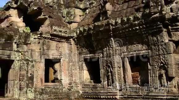 柬埔寨吴哥窟废弃寺石头遗址视频