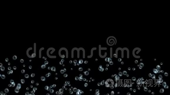 蓝水空气泡沫效果背景动画