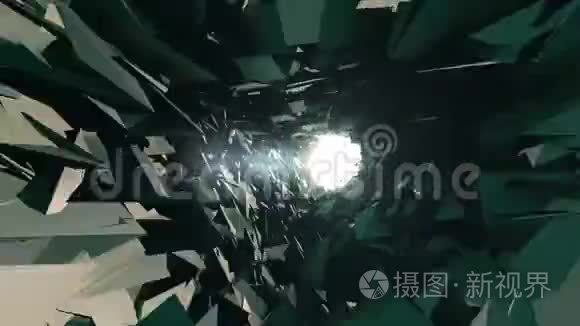 隧道尽头的一盏灯，4K视频背景